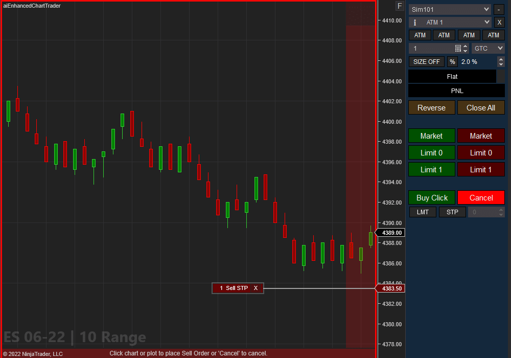 Essential Chart Trader Tools - ES 10 Range