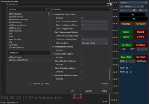Order Flow Entry Orders screenshot