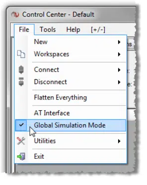 How to Turn on or Turn Off Global Simulation Mode