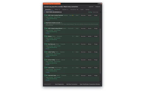 Unlimited Prop Firm Connections screenshot