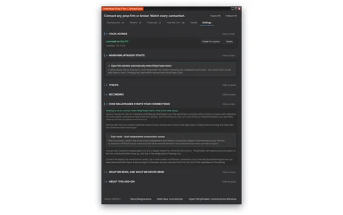 Unlimited Prop Firm Connections screenshot