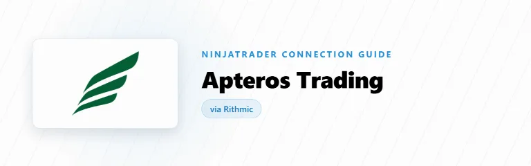 Connecting Apteros Trading to NinjaTrader 8 (Rithmic)