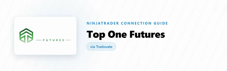 Connect Top One Futures to NinjaTrader 8 (Tradovate)